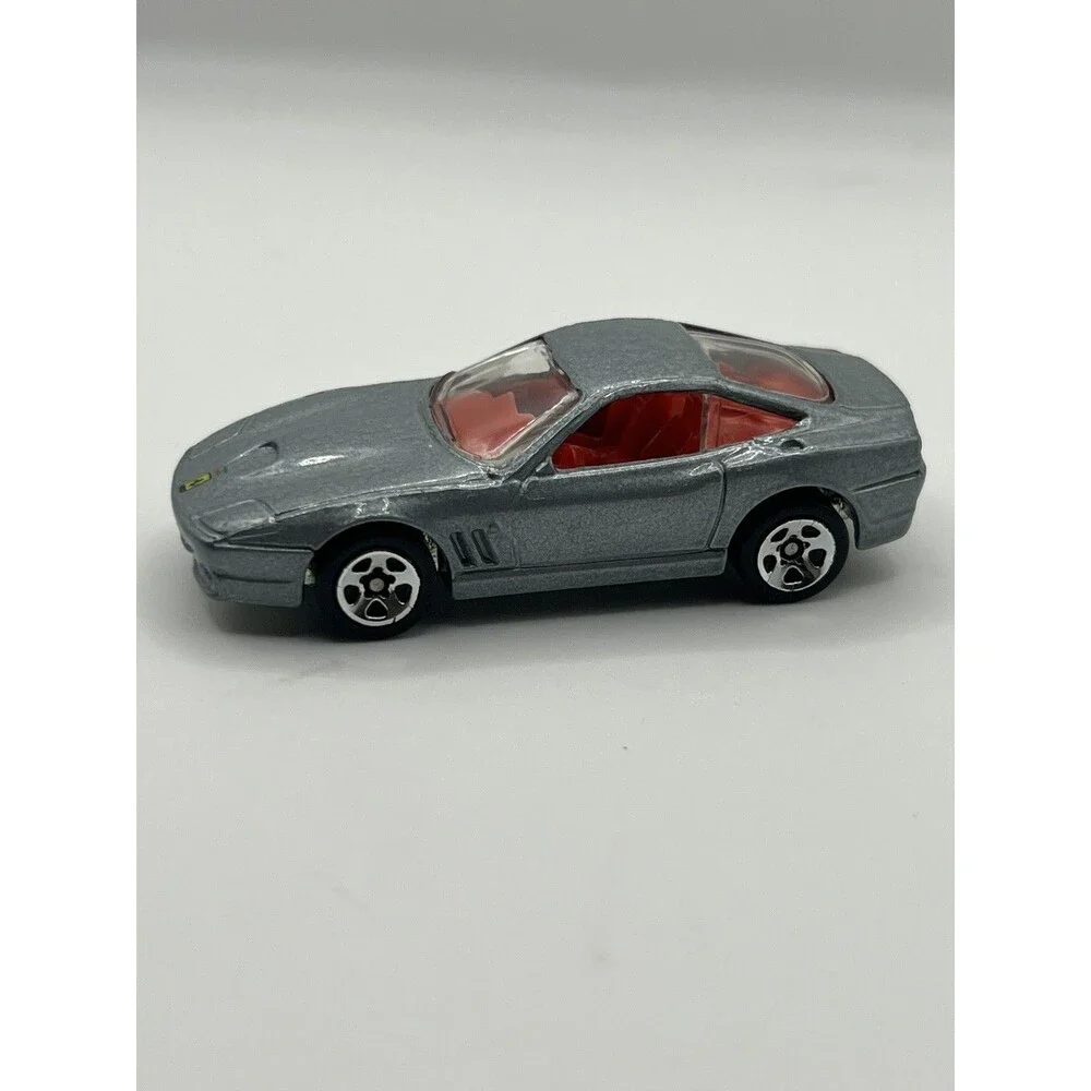 Hot Wheels 1999 Mattel Ferrari 550 Maranello Diecast Car, Grey, Red interior